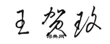 骆恒光王贺玫草书个性签名怎么写