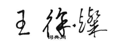 骆恒光王徐灿草书个性签名怎么写