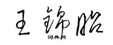 骆恒光王锦昭草书个性签名怎么写