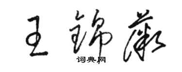骆恒光王锦薇草书个性签名怎么写