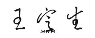 骆恒光王定生草书个性签名怎么写