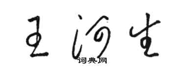 骆恒光王河生草书个性签名怎么写