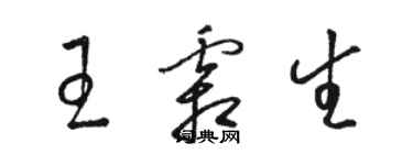 骆恒光王霜生草书个性签名怎么写