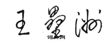 骆恒光王垒洲草书个性签名怎么写