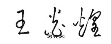 骆恒光王炎煌草书个性签名怎么写