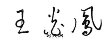 骆恒光王炎凤草书个性签名怎么写