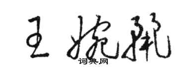 骆恒光王婉丽草书个性签名怎么写