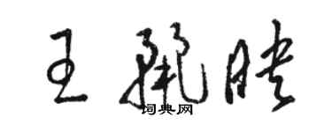 骆恒光王丽映草书个性签名怎么写