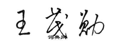 骆恒光王茂勋草书个性签名怎么写