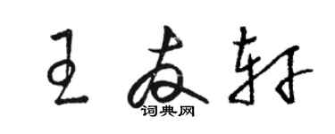 骆恒光王友轩草书个性签名怎么写