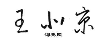 骆恒光王北京草书个性签名怎么写