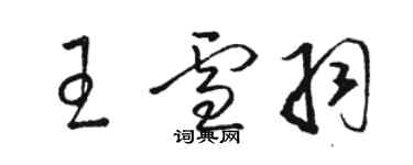 骆恒光王雪羽草书个性签名怎么写