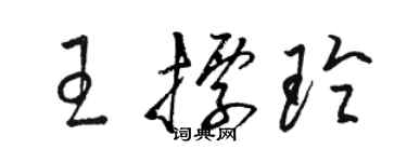 骆恒光王标玲草书个性签名怎么写