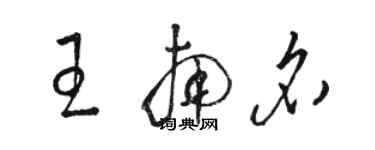 骆恒光王南名草书个性签名怎么写