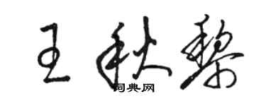 骆恒光王秋黎草书个性签名怎么写