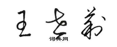 骆恒光王世莉草书个性签名怎么写