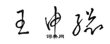 骆恒光王申总草书个性签名怎么写