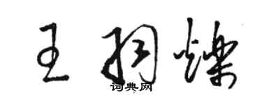骆恒光王羽烁草书个性签名怎么写