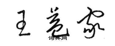 骆恒光王益家草书个性签名怎么写