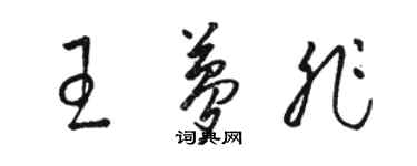 骆恒光王梦非草书个性签名怎么写