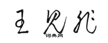 骆恒光王见非草书个性签名怎么写