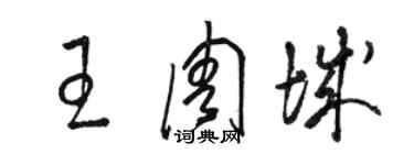 骆恒光王周城草书个性签名怎么写
