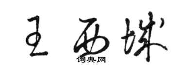 骆恒光王西城草书个性签名怎么写