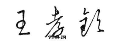骆恒光王孝钦草书个性签名怎么写