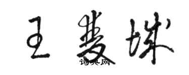骆恒光王双城草书个性签名怎么写