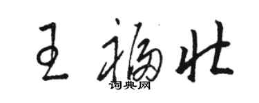 骆恒光王福壮草书个性签名怎么写