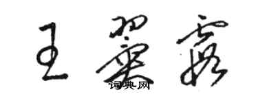 骆恒光王翼霞草书个性签名怎么写