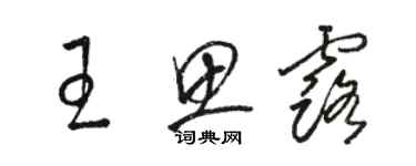 骆恒光王思露草书个性签名怎么写