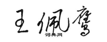 骆恒光王佩鹰草书个性签名怎么写