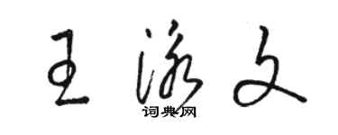 骆恒光王泳文草书个性签名怎么写