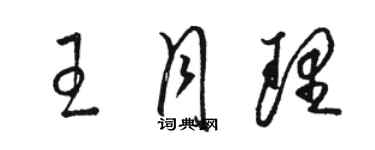 骆恒光王月理草书个性签名怎么写