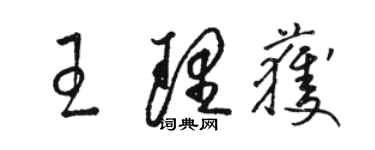 骆恒光王理获草书个性签名怎么写
