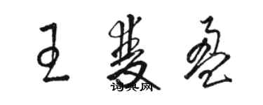 骆恒光王双盈草书个性签名怎么写