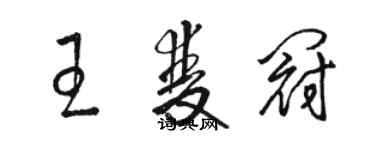 骆恒光王双冠草书个性签名怎么写