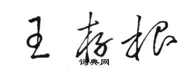 骆恒光王存根草书个性签名怎么写