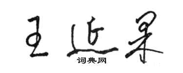 骆恒光王延果草书个性签名怎么写
