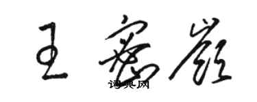 骆恒光王密岭草书个性签名怎么写
