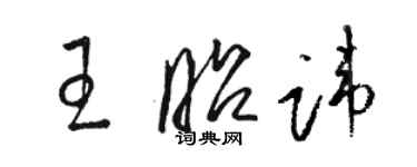 骆恒光王昭讳草书个性签名怎么写