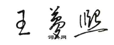 骆恒光王梦熙草书个性签名怎么写