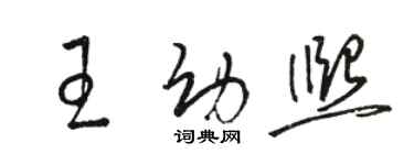 骆恒光王幼熙草书个性签名怎么写