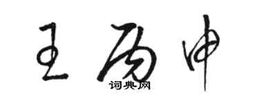 骆恒光王丙申草书个性签名怎么写