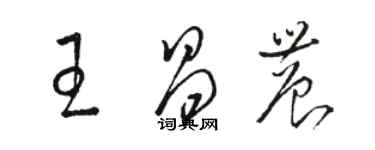 骆恒光王昌农草书个性签名怎么写