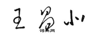 骆恒光王昌北草书个性签名怎么写