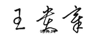 骆恒光王贵章草书个性签名怎么写