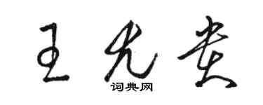 骆恒光王尤贵草书个性签名怎么写