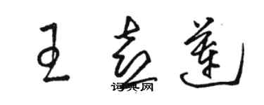 骆恒光王喜莲草书个性签名怎么写